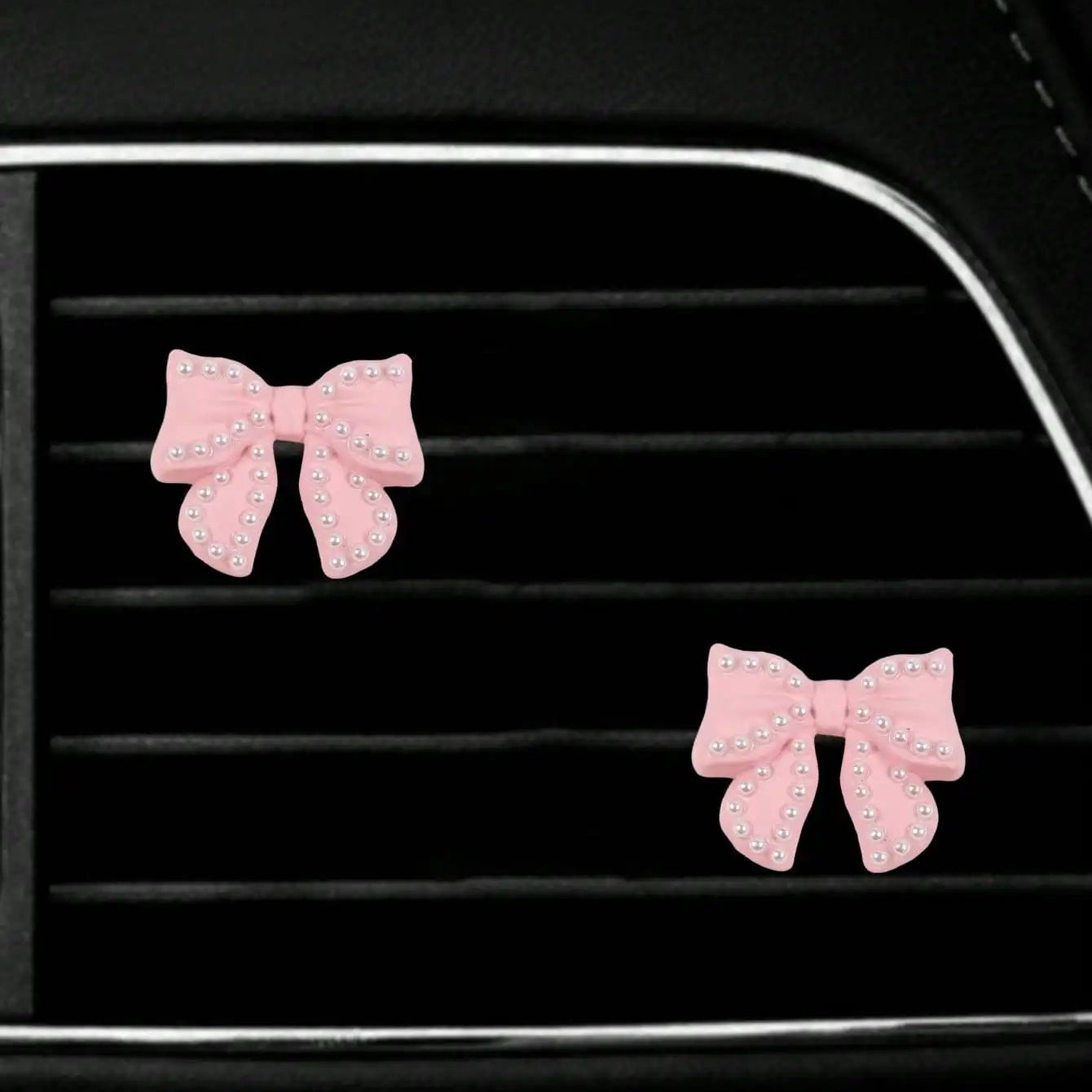 Pink Bow Car Vent Clip