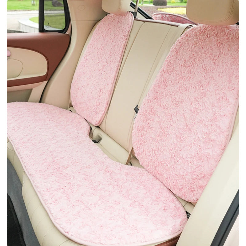 Pink Plush Car Seat Cover
