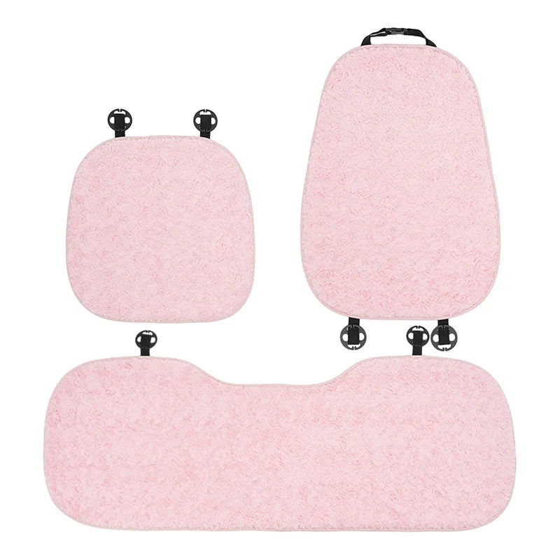 Pink Plush Car Seat Cover
