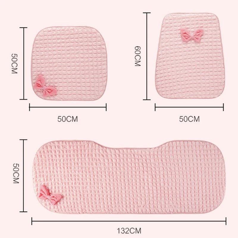 Pink Car Seat Cover and Pillows