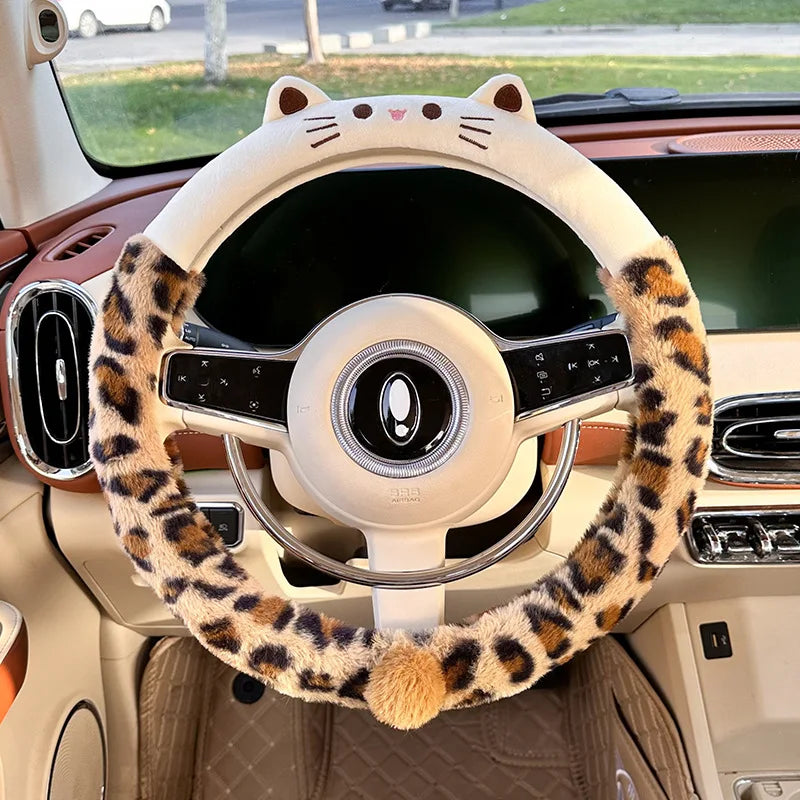 Cute Cat Steering Wheel Cover