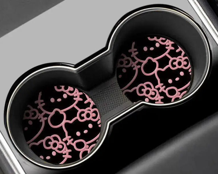 2pcs Hello Kitty Cupholder Rubber Coaster
