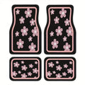 4pcs Pink Floral Car Floor Mat